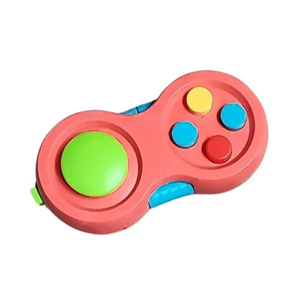 Jucarii Senzoriale, Fidget Toys - Jucarie Interactiva, Flippy, Model Fidget Pad, Antistres, +3 Ani, Functii Multiple, 5.5 x 3.5 x 11 cm, Roz