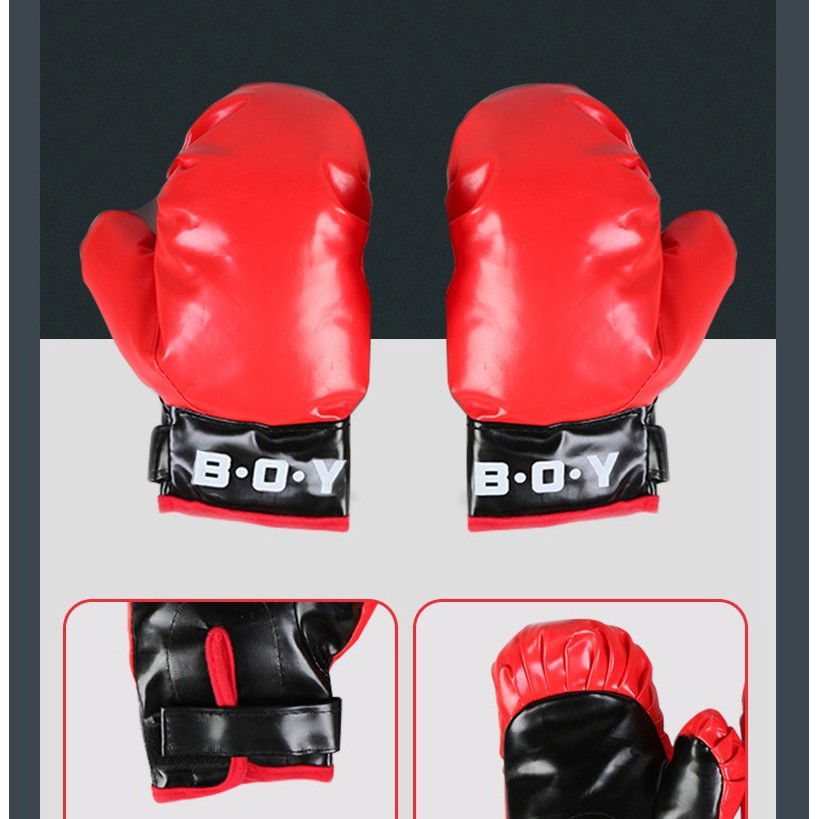 Jucarie Interactiva, Flippy, Model Sfera de Box cu Suport, Manusi Incluse, Inaltime Reglabila, +3 Ani, 120 x 20 x 23.5 cm, Rosu/ Negru [7]