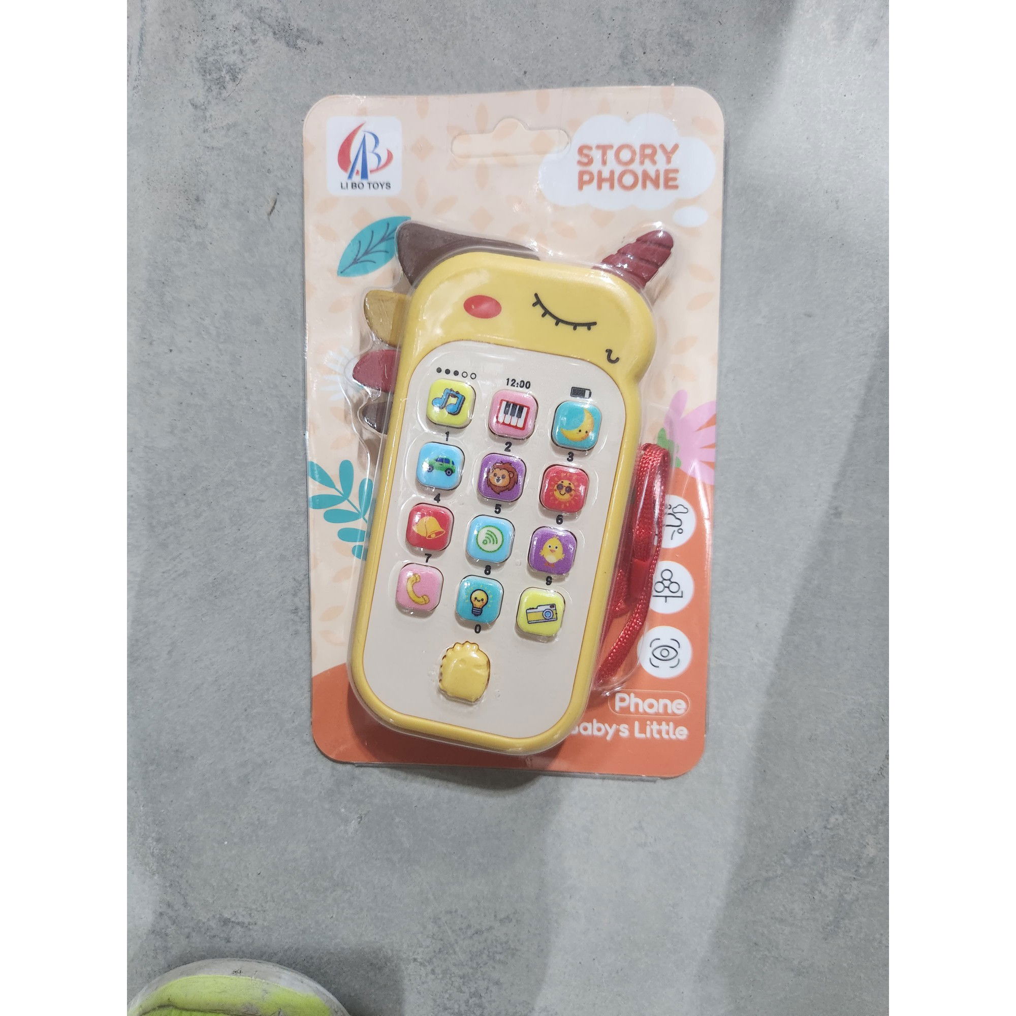 Jucarii interactive - Jucarie Interactiva, Flippy, Telefon Inteligent, Model Unicorn, Functii Educative, Muzicale si Voce, 4-6 ani, 19 x 11.5 cm, din Plastic, Galben
