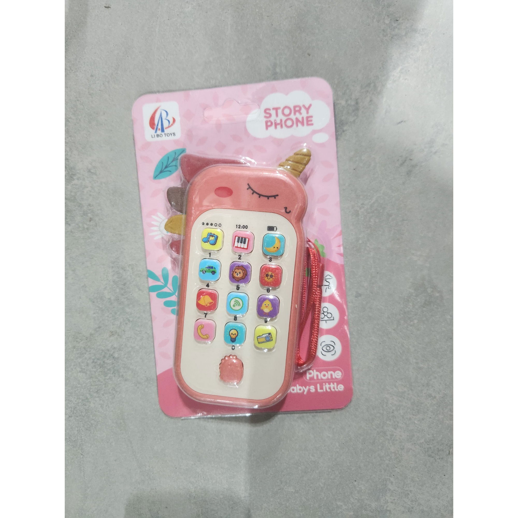 Jucarii interactive - Jucarie Interactiva, Flippy, Telefon Inteligent, Model Unicorn, Functii Educative, Muzicale si Voce, 4-6 ani, 19 x 11.5 cm, din Plastic, Roz