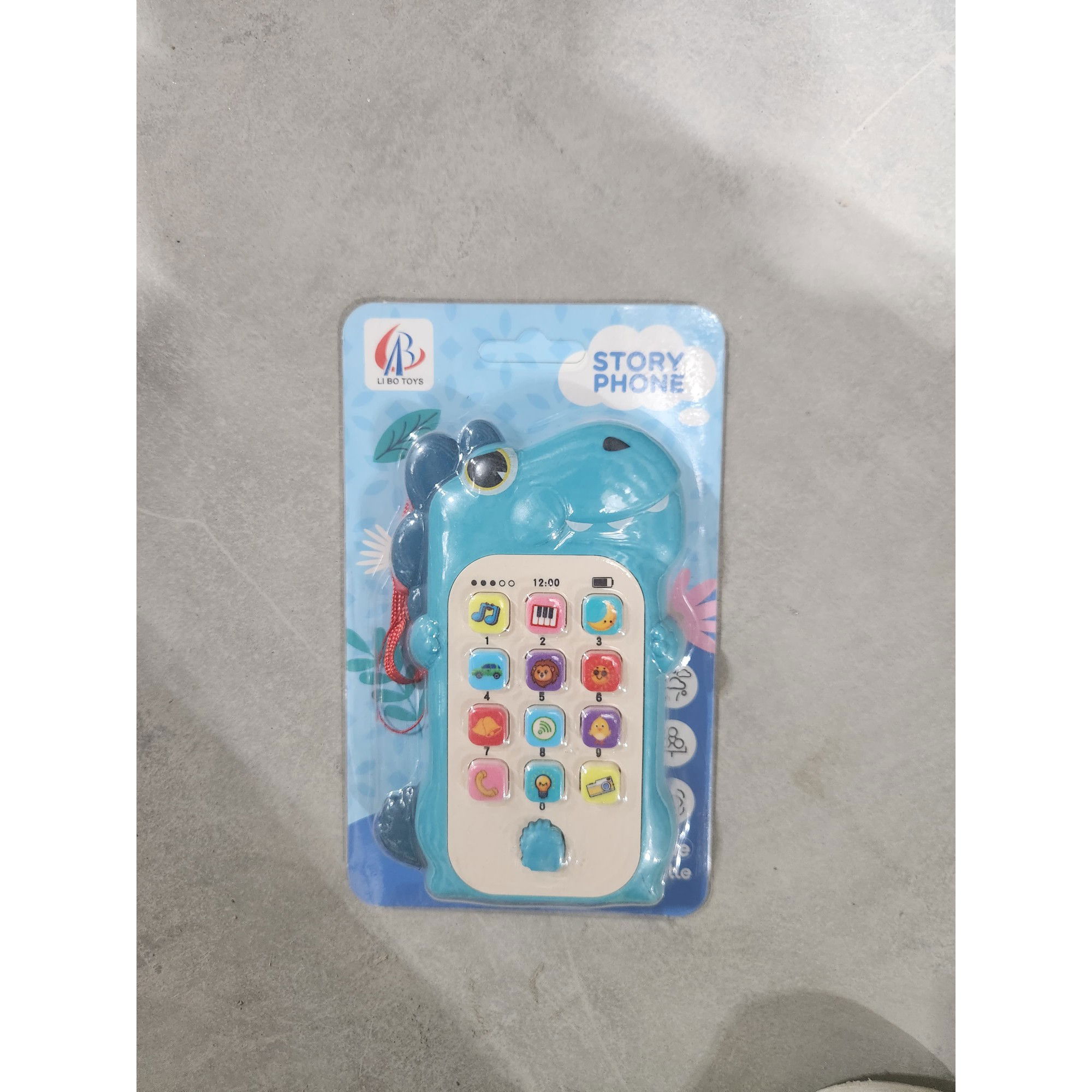 Jucarii interactive - Jucarie Interactiva, Flippy, Telefon Inteligent, Model Dinozaur, Functii Educative, Muzicale si Voce, 4-6 ani, 19 x 11.5 cm, din Plastic, Albastru