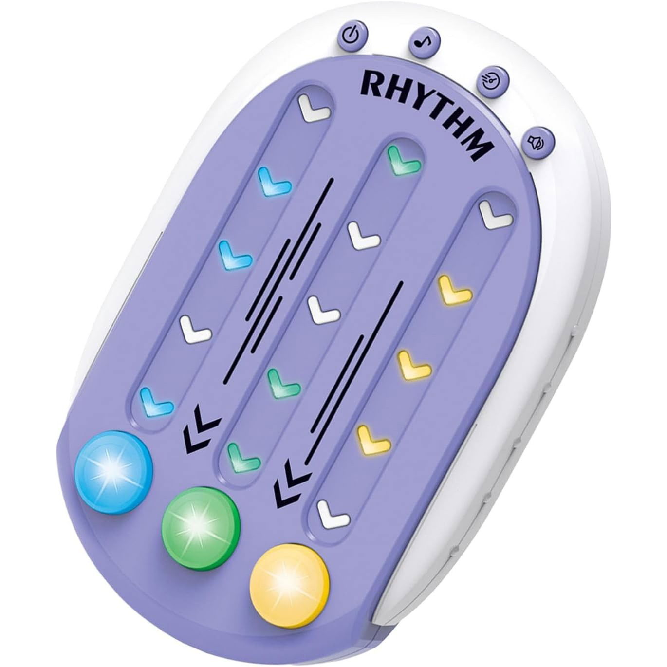 Jucarii interactive - Jucarie Interactiva, Flippy, Tip Jocuri Ritmice, +3 Ani, din ABS, 8 Niveluri de Joc, 9.5 x 2.5 x 13.6 cm, Mov