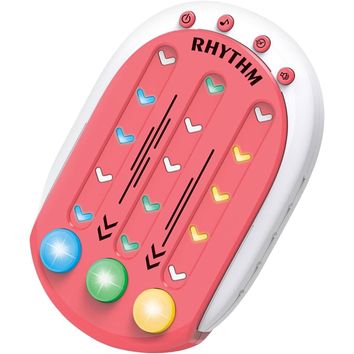 Jucarii interactive - Jucarie Interactiva, Flippy, Tip Jocuri Ritmice, +3 Ani, din ABS, 8 Niveluri de Joc, 9.5 x 2.5 x 13.6 cm, Rosu