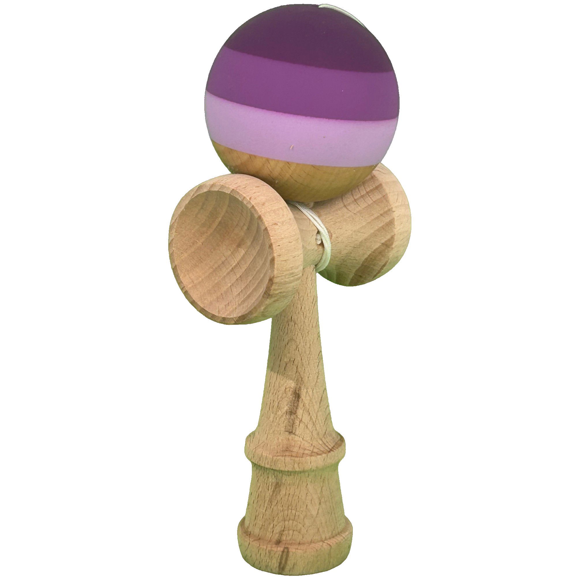 Kendama Rubber Grip - Kendama X Originala, Profesionala, Flippy, din Lemn, 18 cm, Rubber Grip, Purpuriu/Mov/Lila
