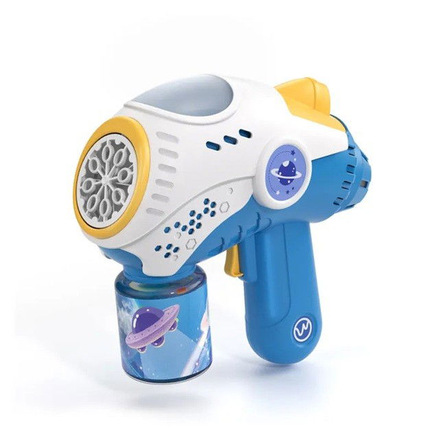Jucarie Interactiva pentru Baloane de Sapun, Flippy, Sunete si Lumini, Model Pistol, cu 8 Orificii, 20.6 x 9.4 x 21 cm, Albastru [3]