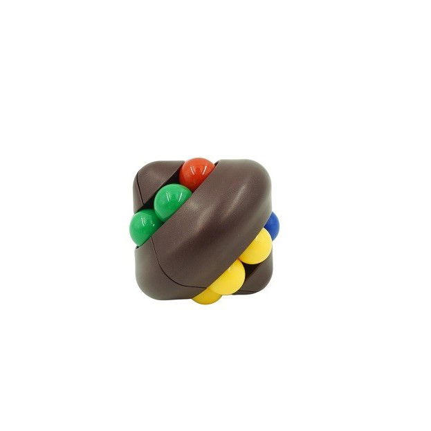 Jucarii Senzoriale, Fidget Toys - Jucarie interactiva pentru copii, Magic Cube, Castaniu