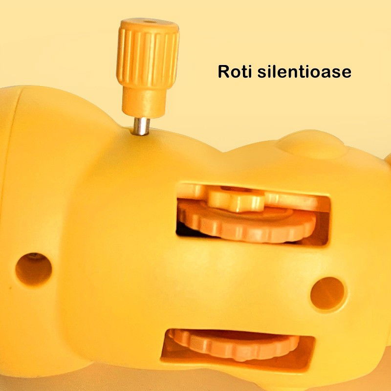 Jucarie mecanica pentru copii Flippy, omida haioasa, material ABS, cu cheita, distractiva, se taraste, se misca, 15 x 4 cm, galben [4]