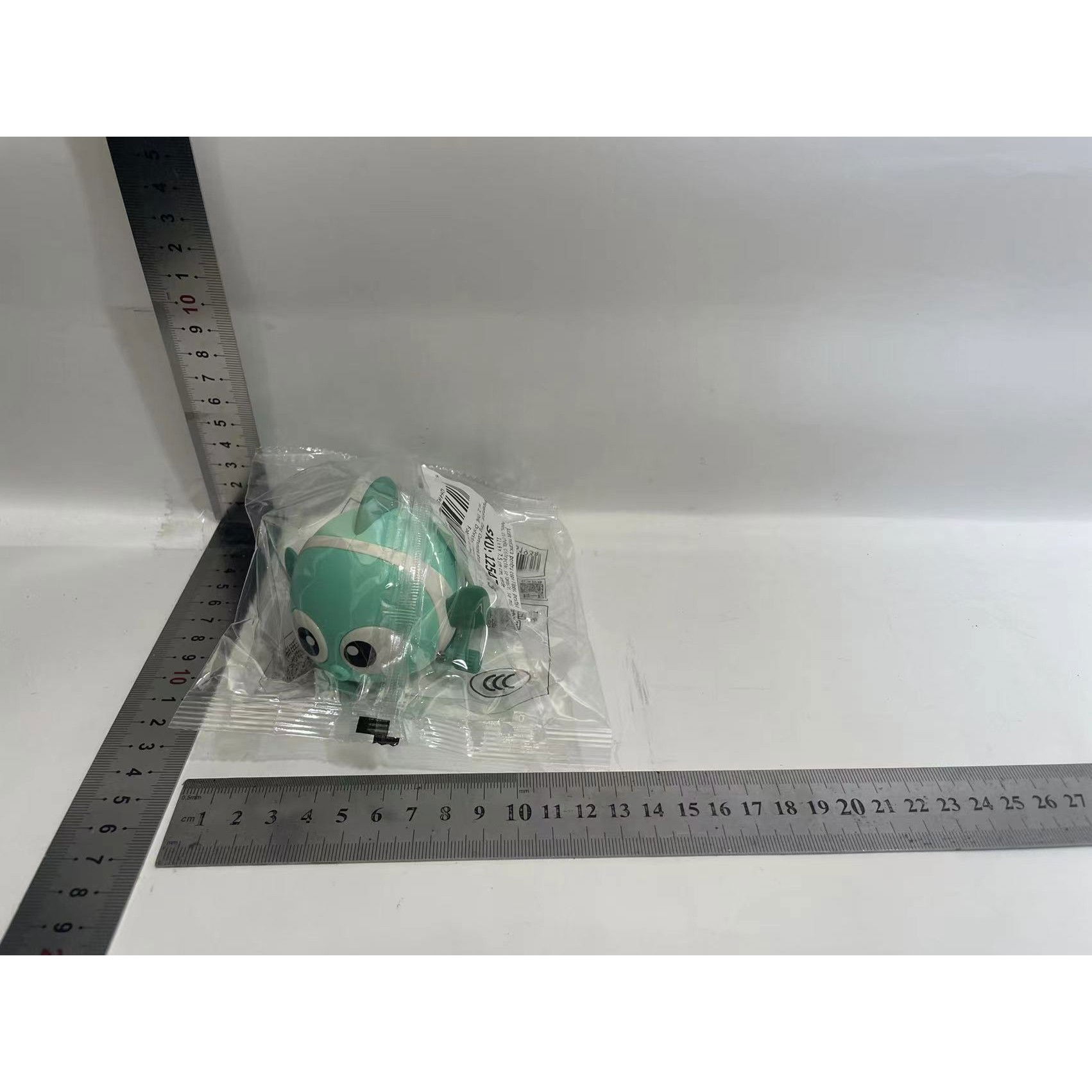 Jucarie mecanica pentru copii Flippy, pestisor haios, cu cheita, distractiv, se taraste, se misca, 11 x 9 x 7.5 cm cm, verde [7]