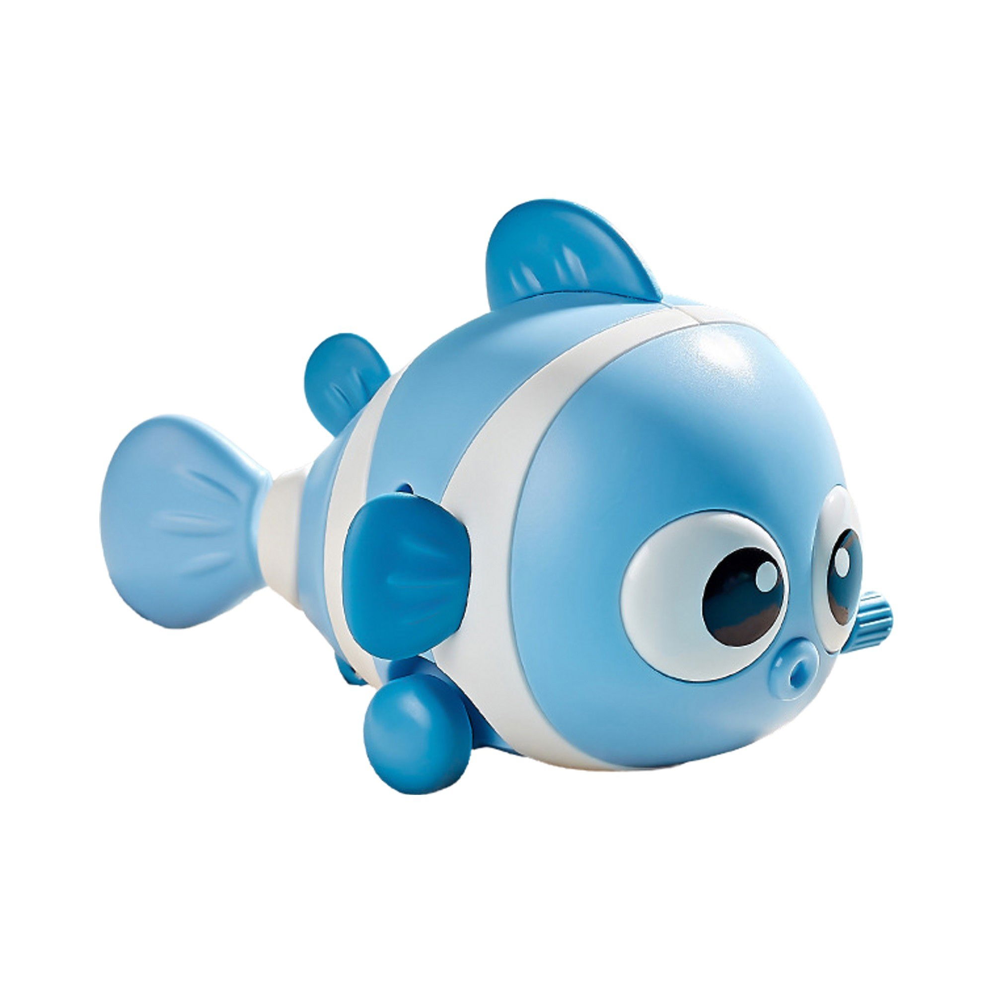 Jucarii Senzoriale, Fidget Toys - Jucarie mecanica pentru copii Flippy, pestisor haios, cu cheita, distractiv, se taraste, se misca, 11 x 9 x 7.5 cm cm, albastru