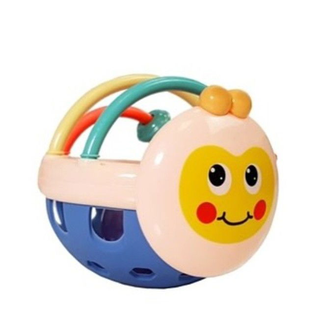 Jucarie Minge pentru Bebelusi, Flippy, pentru Dentitie, Interactiva, 0-12 Luni, Roz-Multicolor [5]