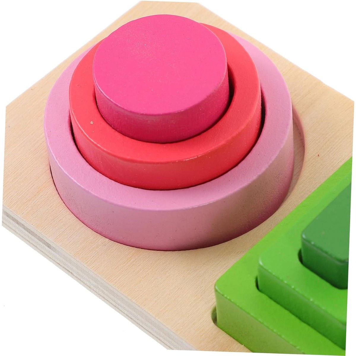 Jucarie Montessori de Sortat, Flippy, din Lemn, Tip Puzzle, cu 5 Forme Asimetrice, 15 Piese, Educativa, Interactiva, Creativa, Materiale Non Toxice, +2 Ani, Multicolor [3]