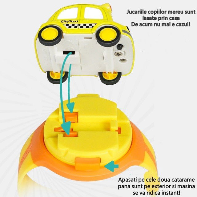 Jucarie pentru copii, Flippy, Masina-ceas, Galben [9]