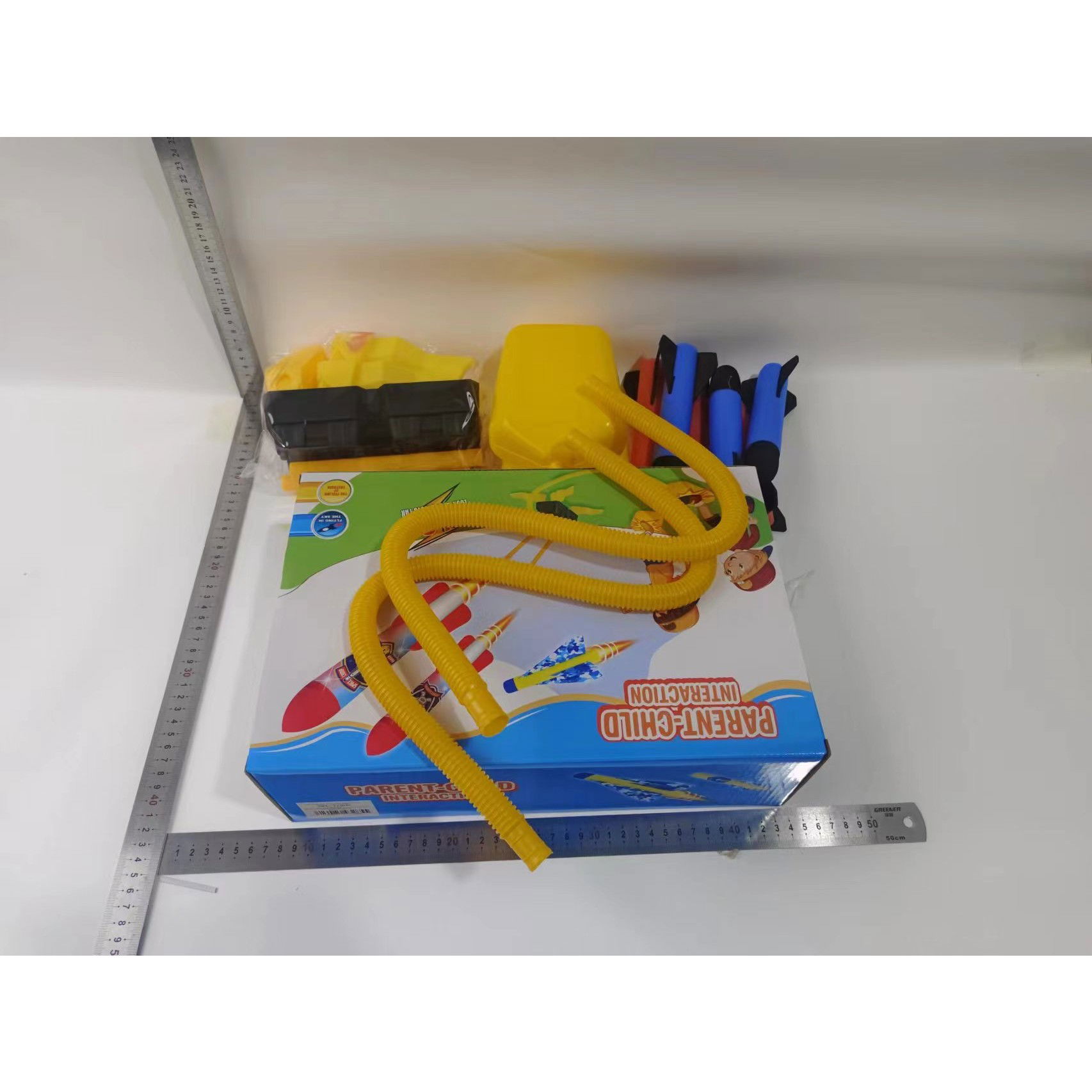 Jucarie pentru copii, lansator rachete cu piciorul, doua lansatoare, 6 rachete, fara lumina [7]