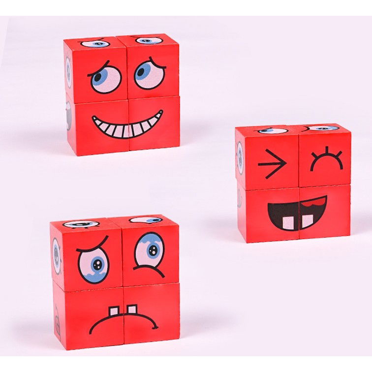 Jucarie Pentru Copii Montessori Flippy, Cub din Lemn, Asamblare Fete, 64 de Carti Distractive, pentru Baieti si Fete, Varsta +3 ani, Educativ, Cutie din Aluminiu, 13.5 x 4 x 9 cm, multicolor [7]