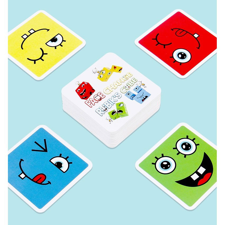 Jucarie Pentru Copii Montessori Flippy, Cub din Lemn, Asamblare Fete, 64 de Carti Distractive, Clepsidra si Clopotel inclus, pentru Baieti si Fete, Varsta +3 ani, Educativ, Cutie din carton, 21 x 21 x [4]