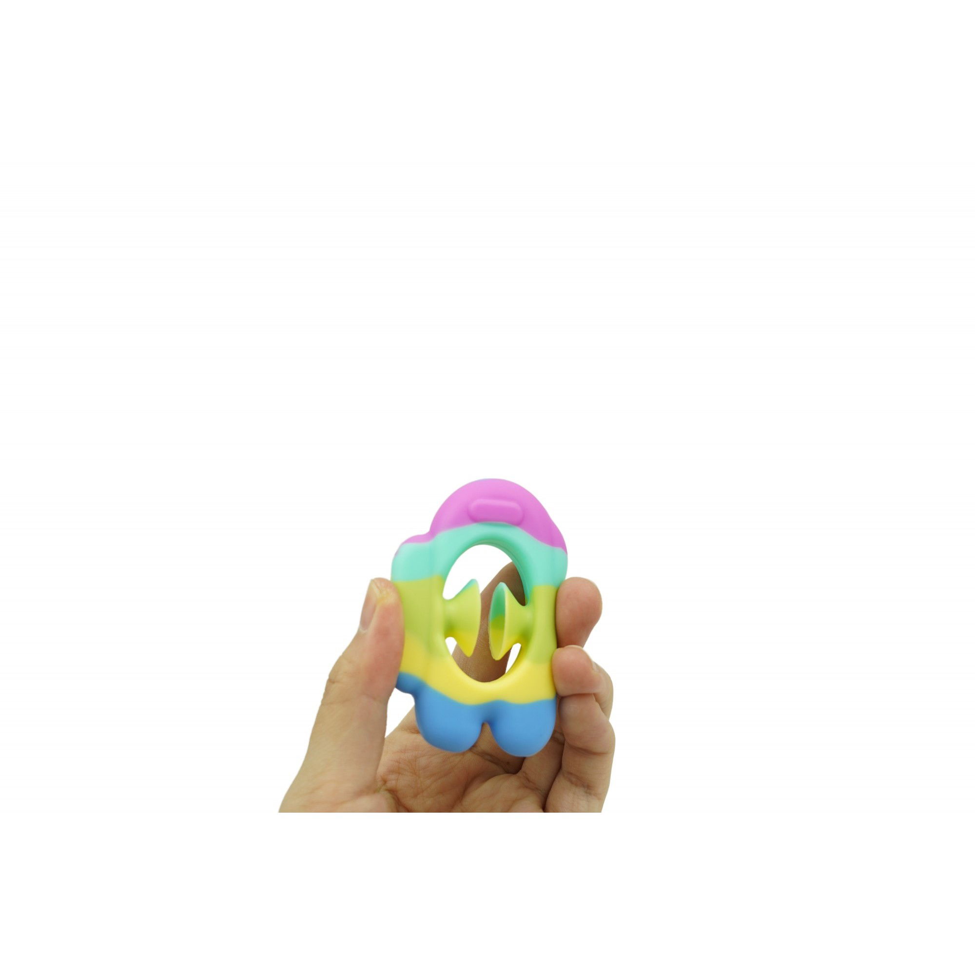 Jucarie senzoriala antistres cu ventuza de decompresie, Antrenare antebrat, Fidget Toy, Model Among Us, Macarons [4]