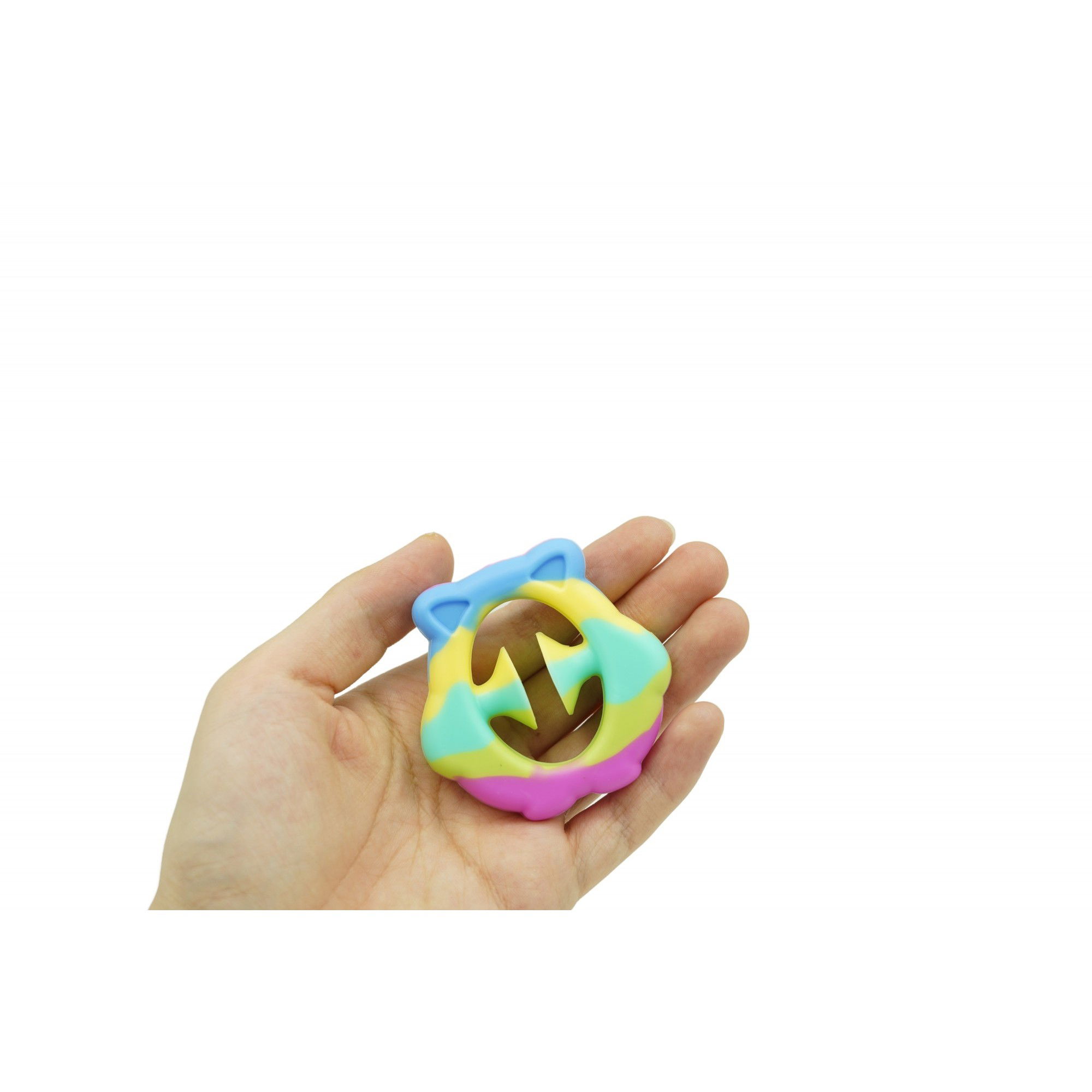 0 - 10 LEI - Jucarie senzoriala antistres cu ventuza de decompresie, Antrenare antebrat, Fidget Toy, Model Ursulet, Macarons