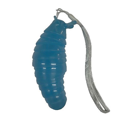 Jucarii - Jucarie Senzoriala Antistres, Flippy, Fidget Toys, Omida Tip Breloc, 11 cm, +3 Ani, Albastru Transparent