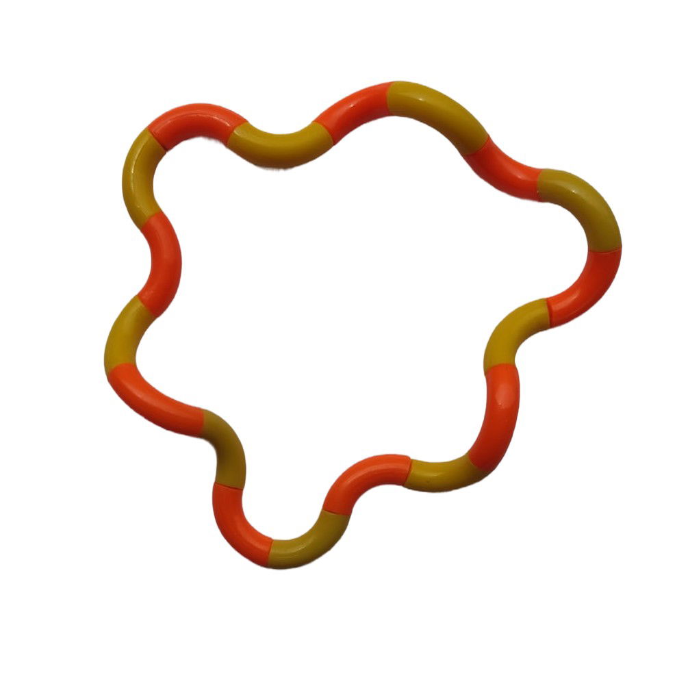 Jucarii Senzoriale, Fidget Toys - Jucarie Senzoriala Antistres, Flippy, Fidget Twist, cu Miscari Infinite de Decompresie, 2 Culori, Galben/Portocaliu, + 3 ani