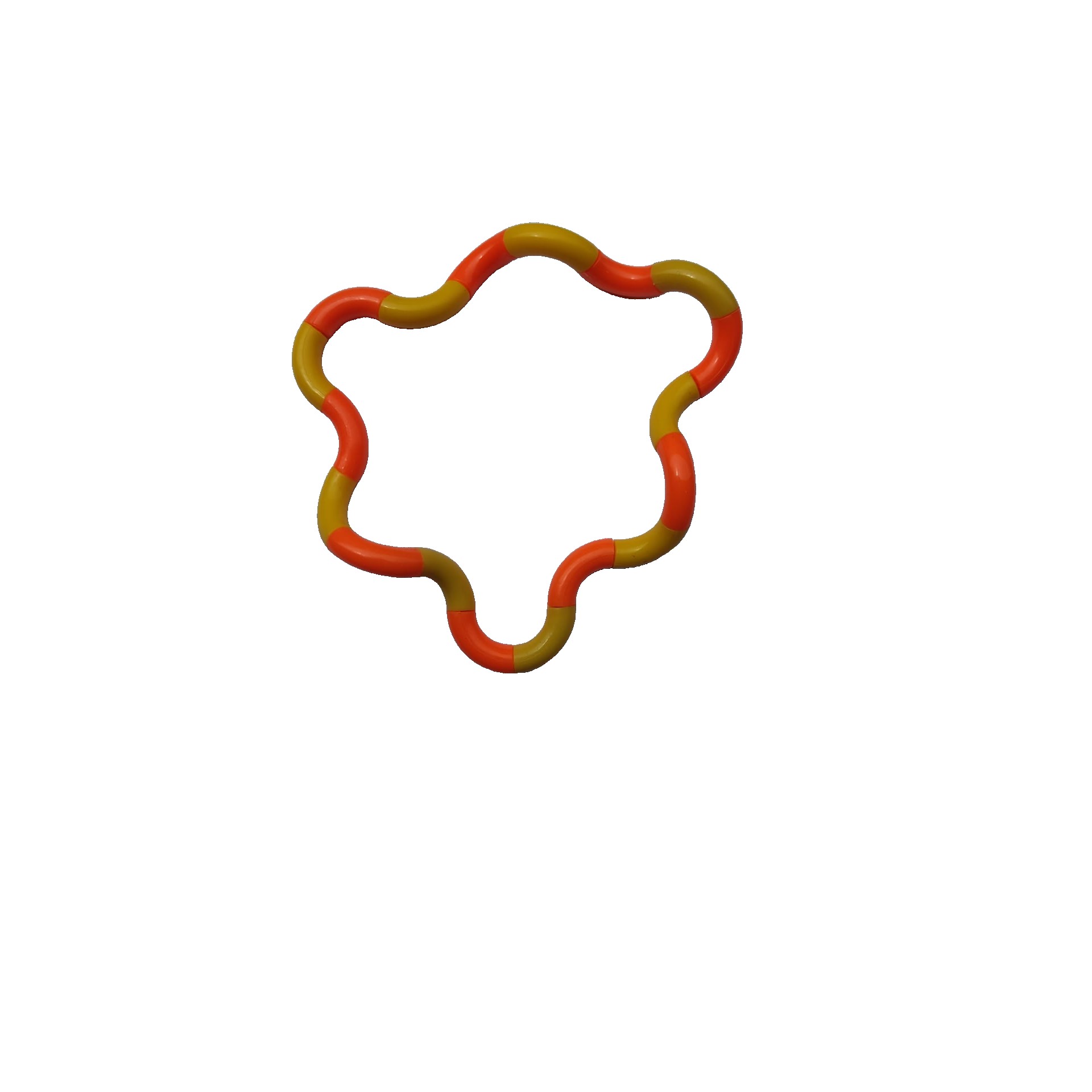 Jucarii Senzoriale, Fidget Toys - Jucarie Senzoriala Antistres, Flippy, Fidget Twist, cu Miscari Infinite de Decompresie, 2 Culori, Galben/Portocaliu, + 3 ani