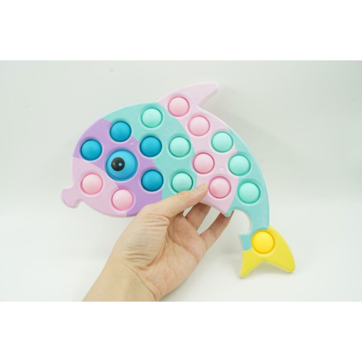 Jucarie senzoriala antistres, Simple Dimple, Delfin, Macarons,Flippy [5]
