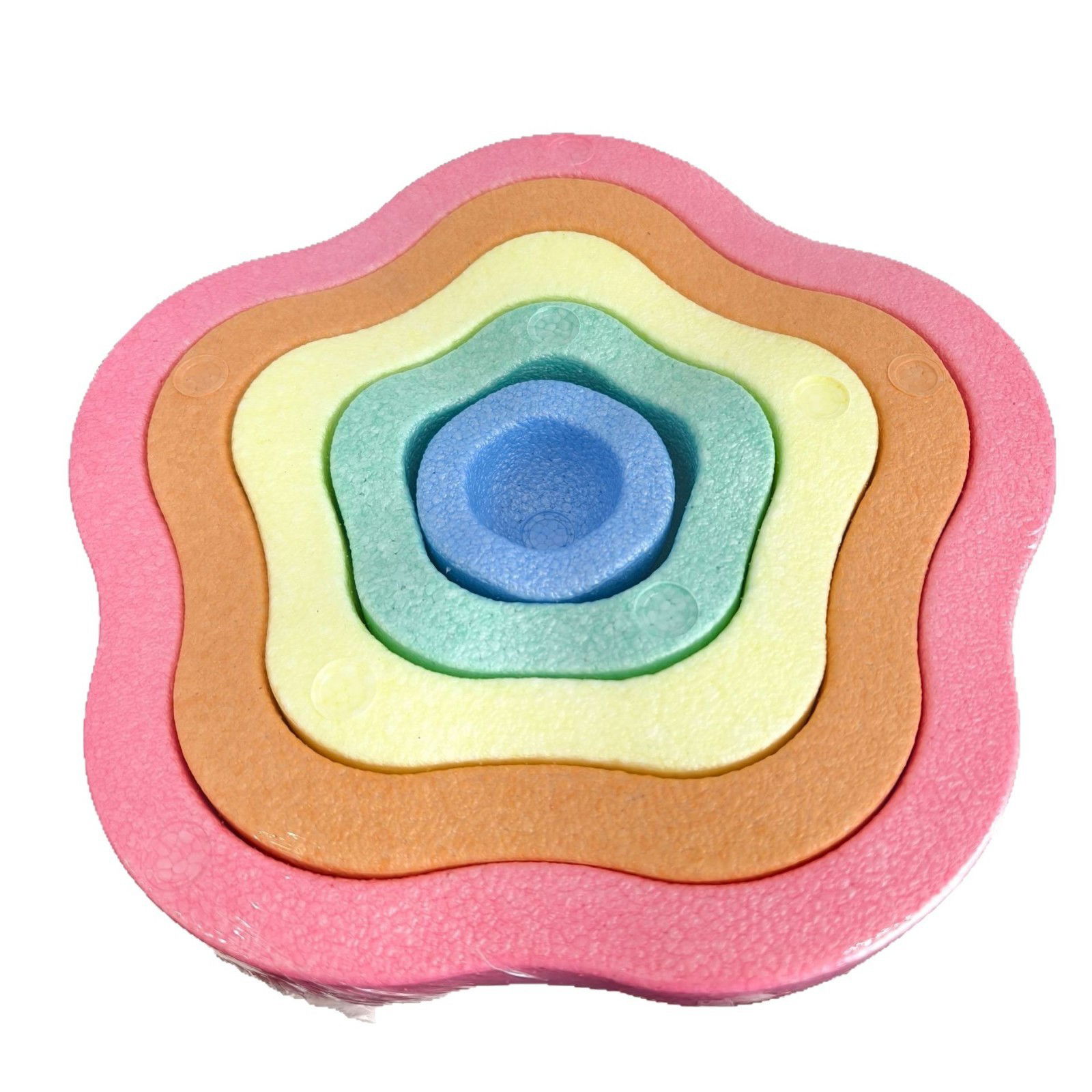 Jucarie Senzoriala de Echilibru, Flippy, Tip Stepping Stones, 5 Piese, din Spuma, pentru Miscare, Sarituri, Prindere, Diametru 28 cm, Model 2, Multicolor [9]