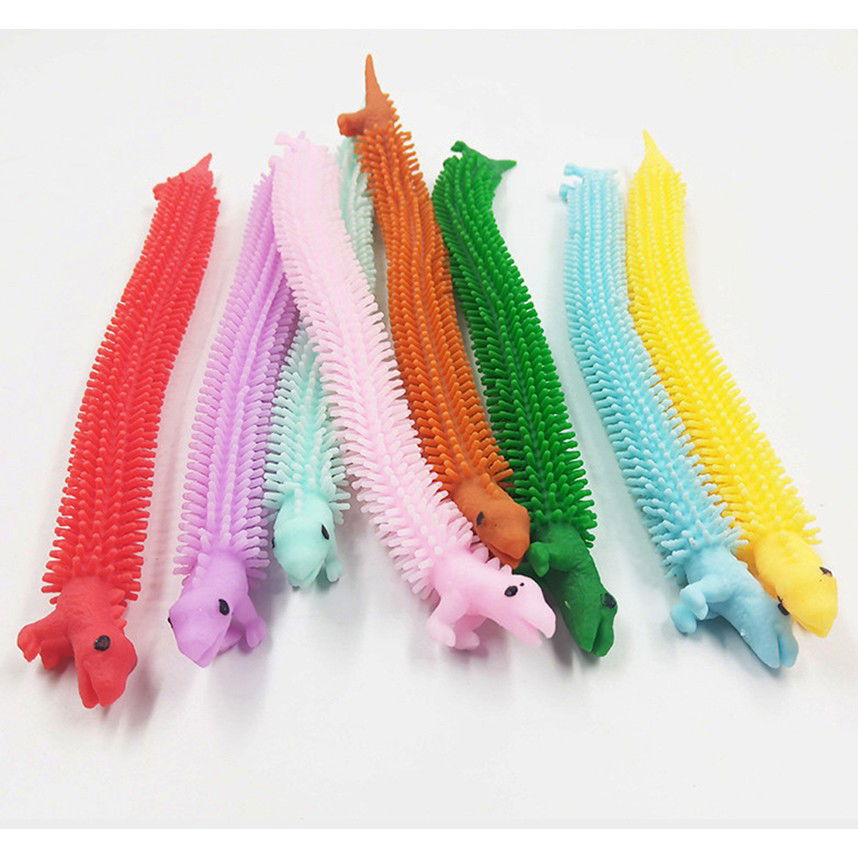 Jucarie senzoriala elastica Flippy, Fidget Noodle, Antistres, Culori Random [5]
