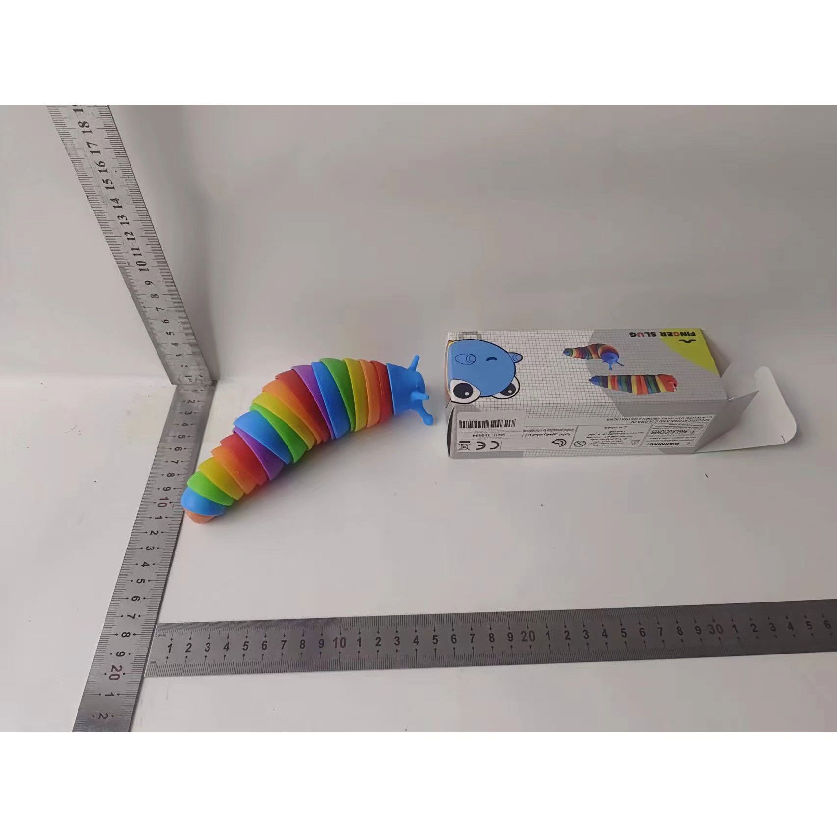 Jucarie senzoriala pentru copii, Flippy, melc, cu articulatii si lumini, 19 cm, multicolor [7]