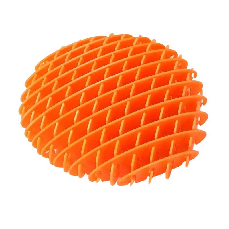 Jucarii - Jucarie Worm Fidget de Decompresie, Flippy, Anti Stres, Dimensiune Compacta 10 cm, Dimensiune Extinsa 24.5 cm, Portocaliu