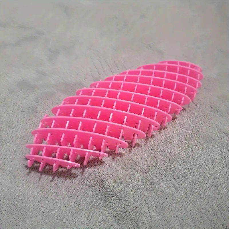 Jucarii Senzoriale, Fidget Toys - Jucarie Worm Fidget de Decompresie, Flippy, Anti Stres, Dimensiune Compacta 10 cm, Dimensiune Extinsa 24.5 cm, Roz