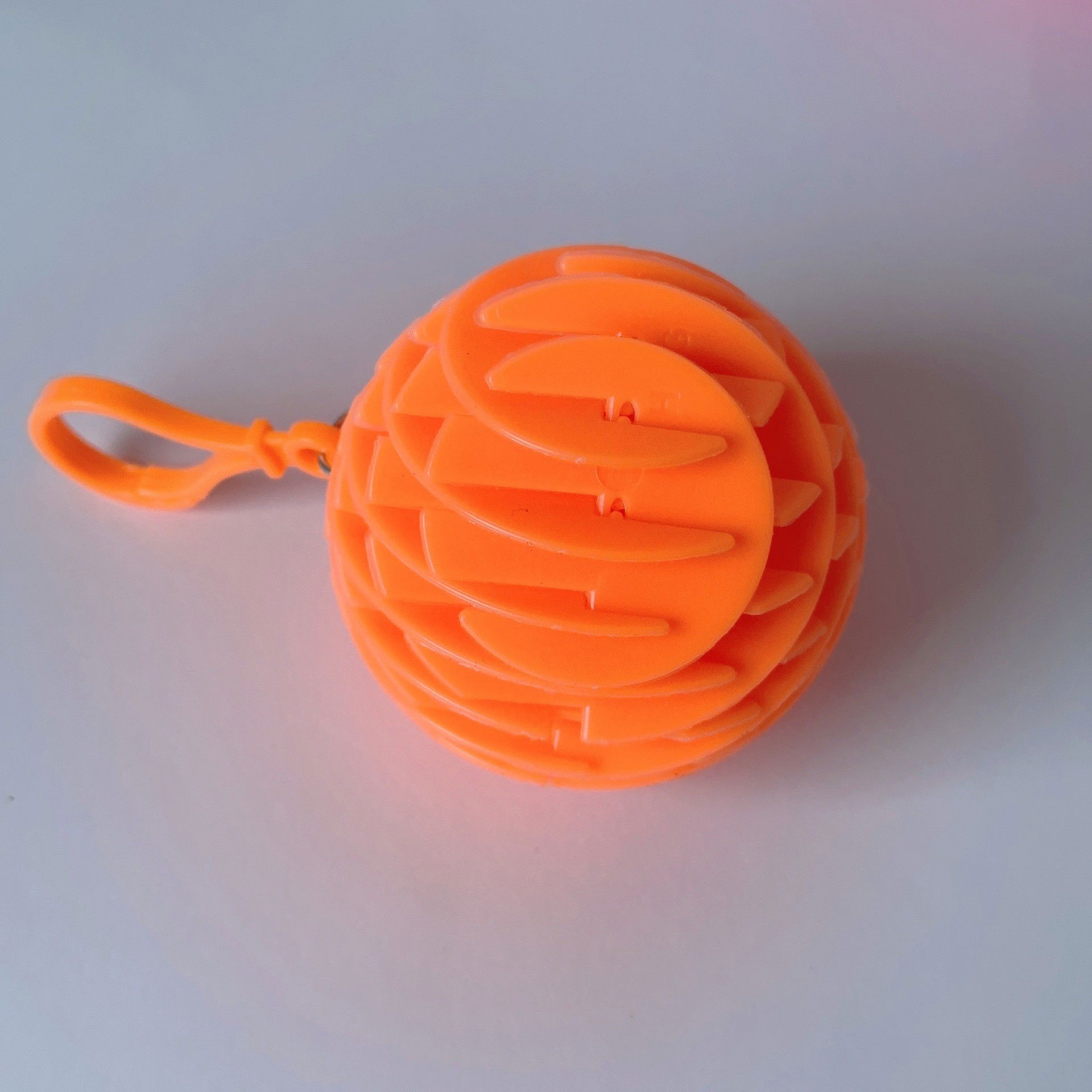 Jucarie Worm Fidget de Decompresie, Flippy, Anti Stres, Dimensiune Compacta 6 cm, Dimensiune Extinsa 15.5 cm, Portocaliu [5]