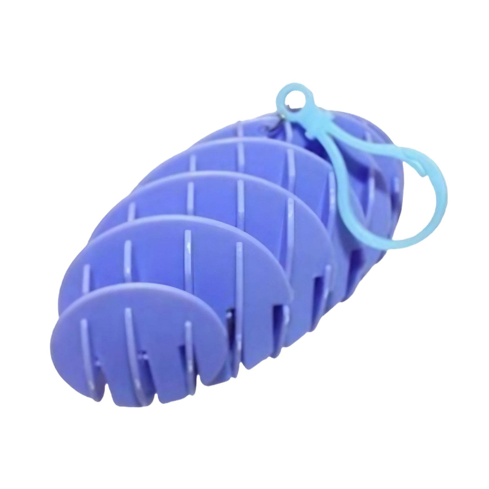 Jucarie Worm Fidget de Decompresie, Flippy, Anti Stres, Dimensiune Compacta 6 cm, Dimensiune Extinsa 15.5 cm, Albastru eschis [3]