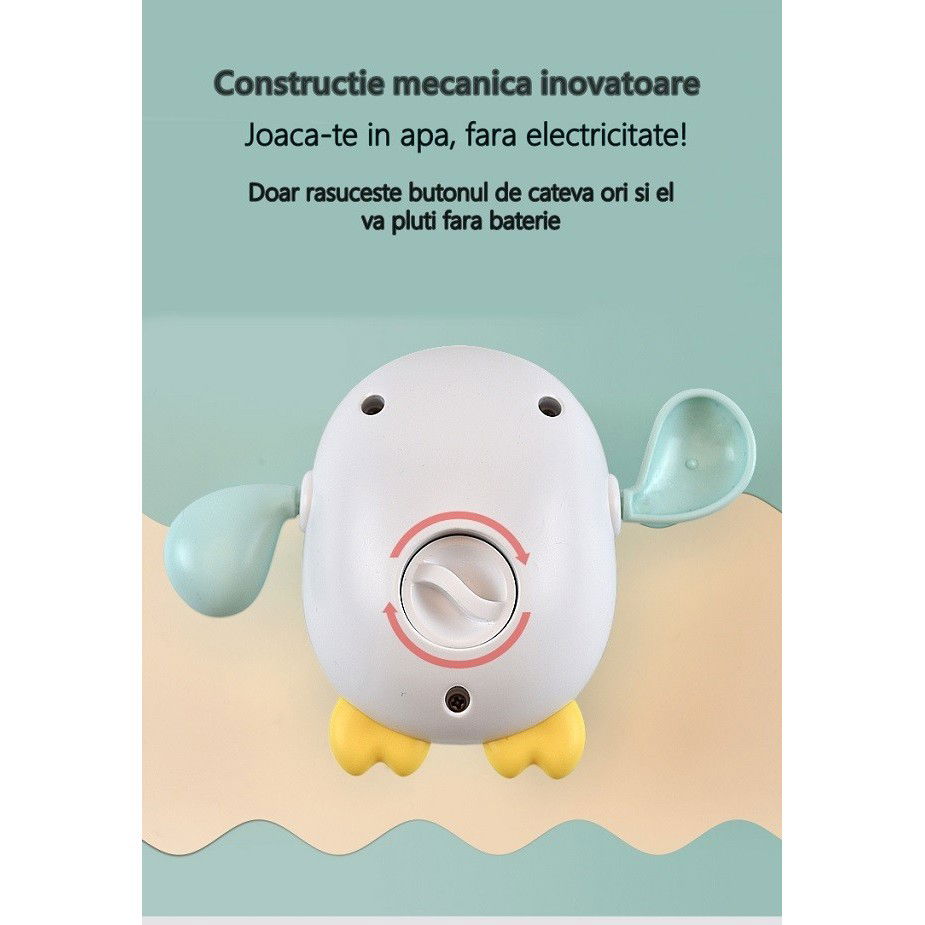 Jucarii de baie pentru copii, Flippy, pinguinul bleu [3]