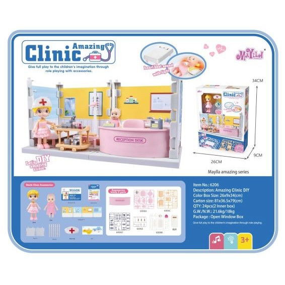 Jucarii si Jocuri - Set cabinet medical cu instrumente, Jucarii pentru copii, Flippy
