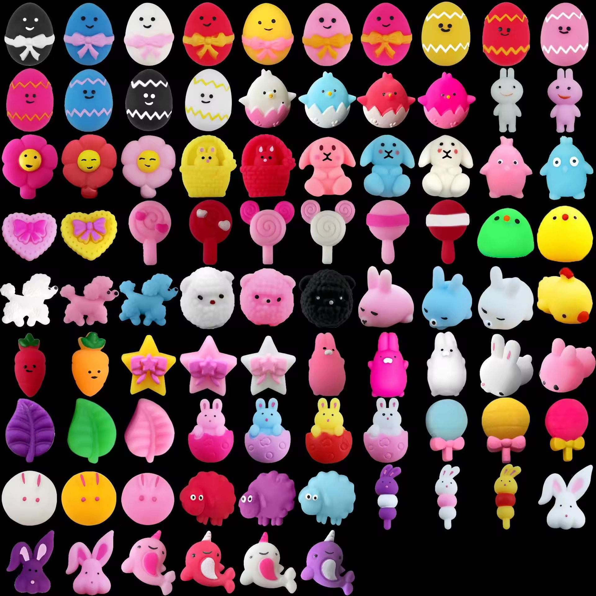 0 - 10 LEI - Jucarii Senzoriale Fidget Toy Squishy, Flippy, Anti-Stres, +3 Ani. Model Tematic Paste, Multicolor