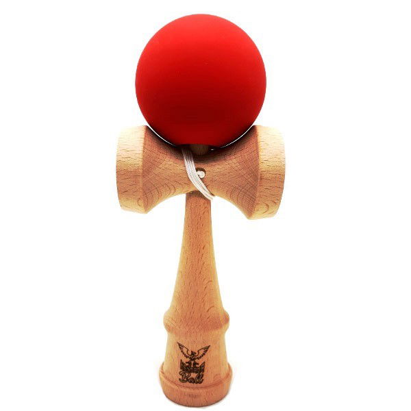 Kendama - Kendama Ball Originala Lemn Fag Mat Grip Rosu