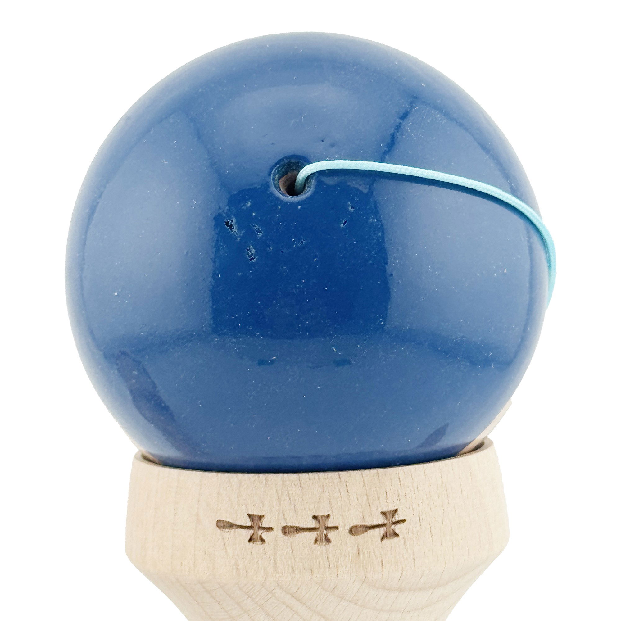 Kendama X Originala RAINBOW, Profesionala, Flippy, Cupe Mari KING SIZE V3, Super Sticky, Gaura in Baza, Rulment Metalic, din lemn 18 cm, Ata 62/65 cm, Albastru/Maro [9]