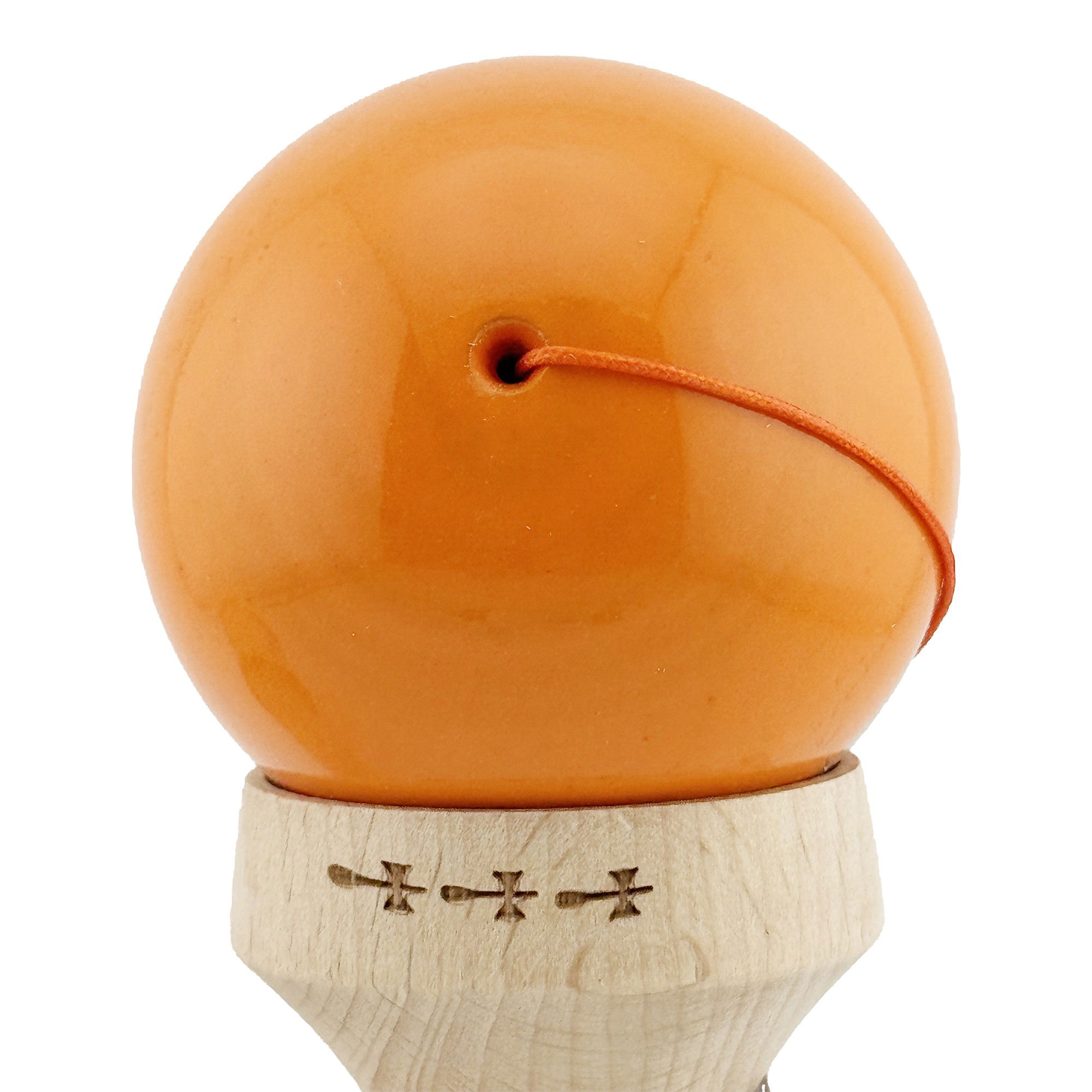 Kendama X Originala RAINBOW, Profesionala, Flippy, Cupe Mari KING SIZE V3, Super Sticky, Gaura in Baza, Rulment Metalic, din lemn 18 cm, Ata 62/65 cm, Portocaliu/Maro [9]