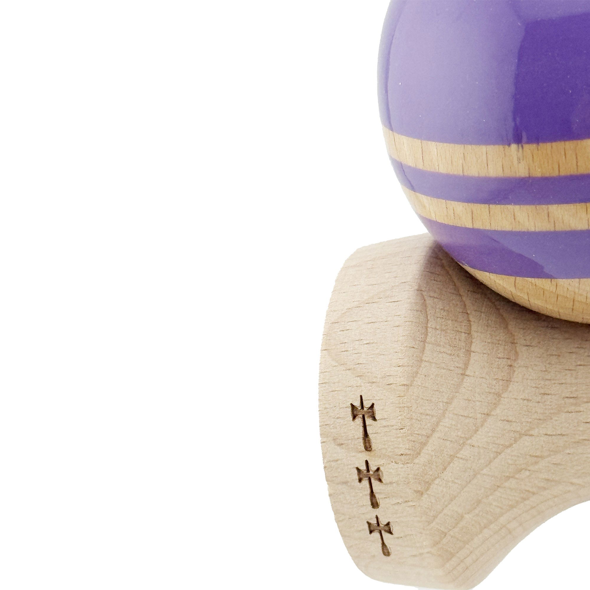 Kendama X Originala RAINBOW, Profesionala, Flippy, Cupe Mari KING SIZE V3, Super Sticky, Gaura in Baza, Rulment Metalic, din lemn 18 cm, Ata 62/65 cm, Indigo/Maro [7]