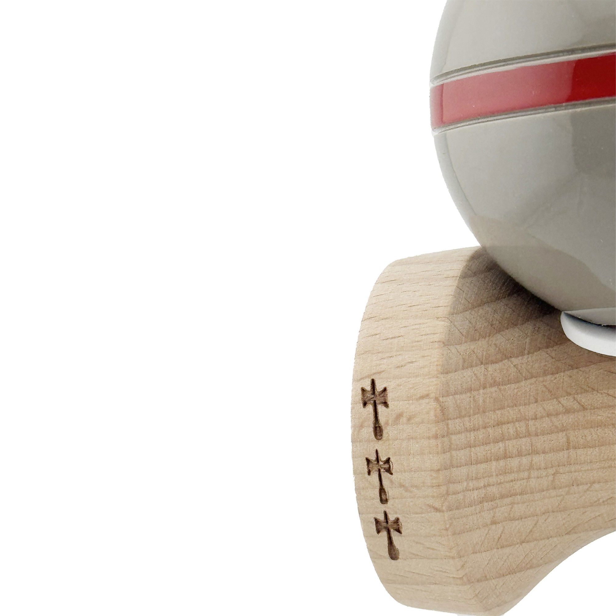 Kendama X Originala Silken, Profesionala, Flippy, Cupe Mari KING SIZE V3, Super Sticky, Gaura in Baza, Rulment Metalic, din lemn 18 cm, Ata 62/65 cm, Ice Gri [7]