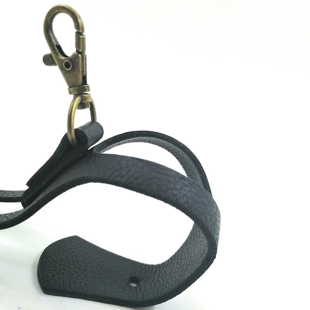 Husa Suport pentru Kendama, Flippy, din Piele Ecologica Rezistenta in Timp, Diametrul 6 cm, Negru [3]