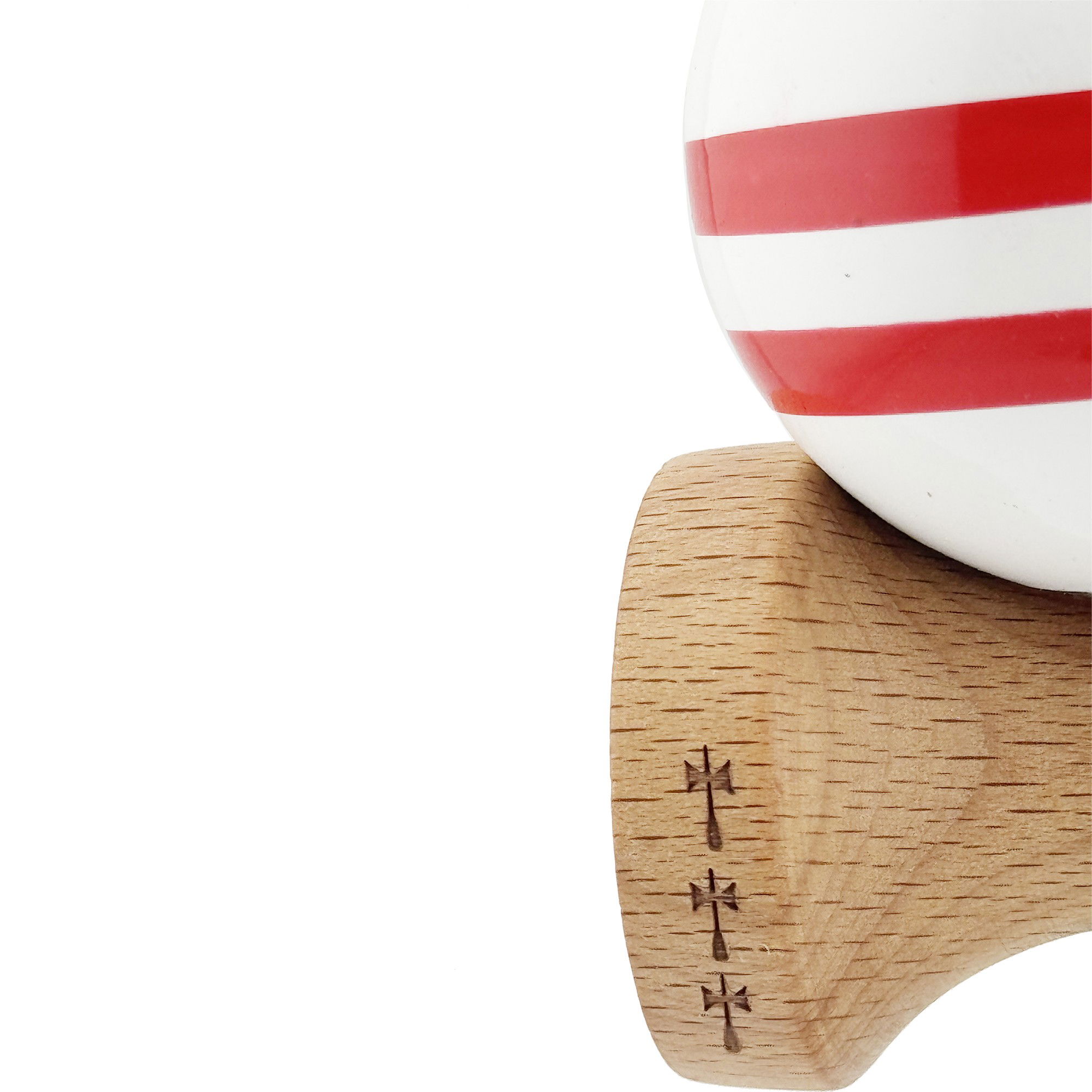 Kendama X CHICANOS Originala, Profesionala, Flippy, Big Cups V2, Super Sticky cu Cupe Mari, Rulment Metalic, din lemn 18 cm, Ata 55 cm, Albastru/Alb [7]