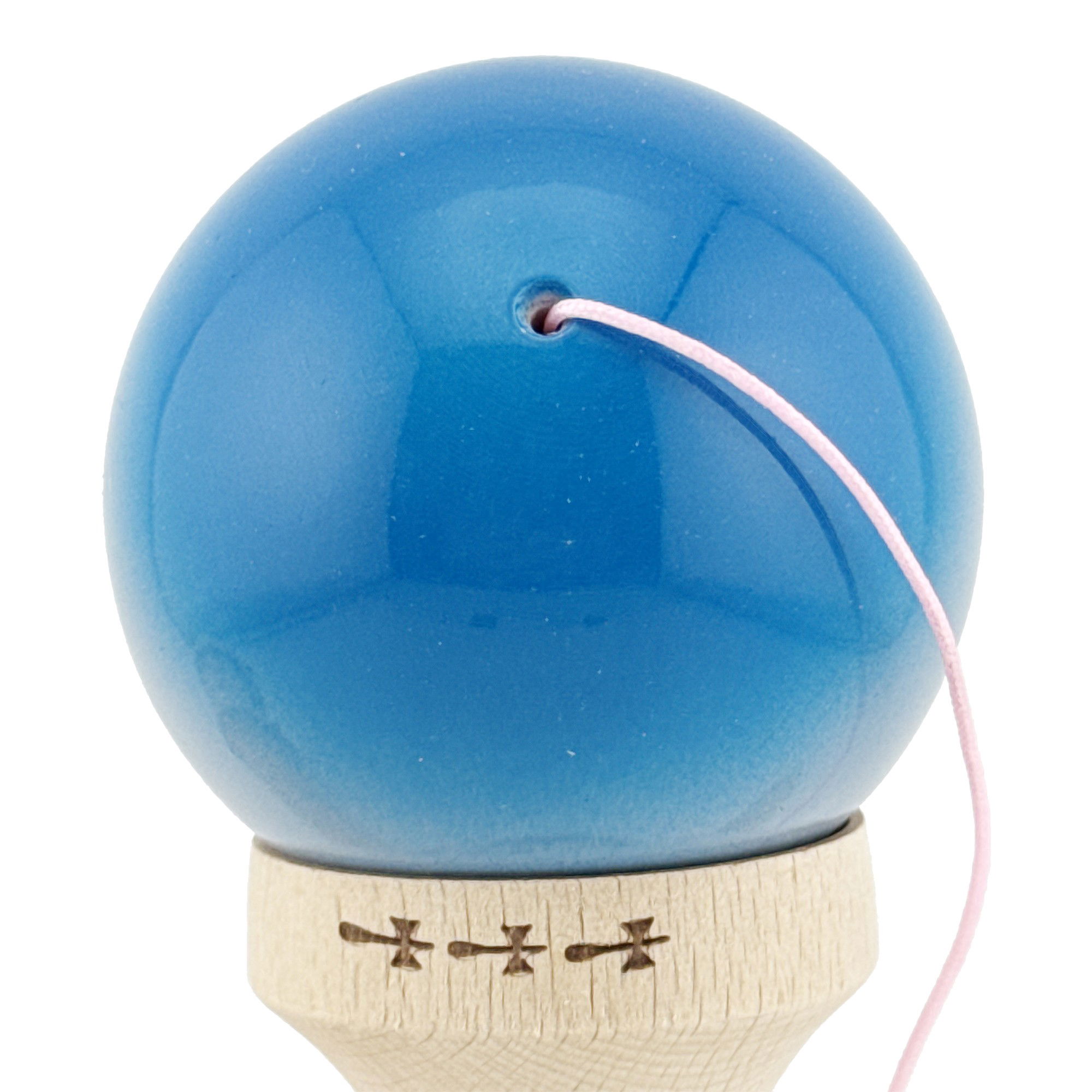 Kendama X Originala, Profesionala, Flippy, Big Cups V2, Super Sticky Cupe Mari, Rulment Metalic cu Ata 55 cm, Albastru/Gri/Bleu [8]