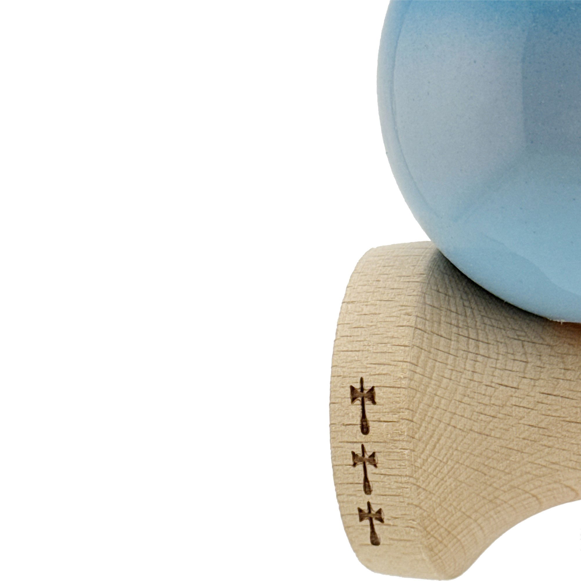 Kendama X Originala, Profesionala, Flippy, Big Cups V2, Super Sticky Cupe Mari, Rulment Metalic cu Ata 55 cm, Albastru/Gri/Bleu [6]
