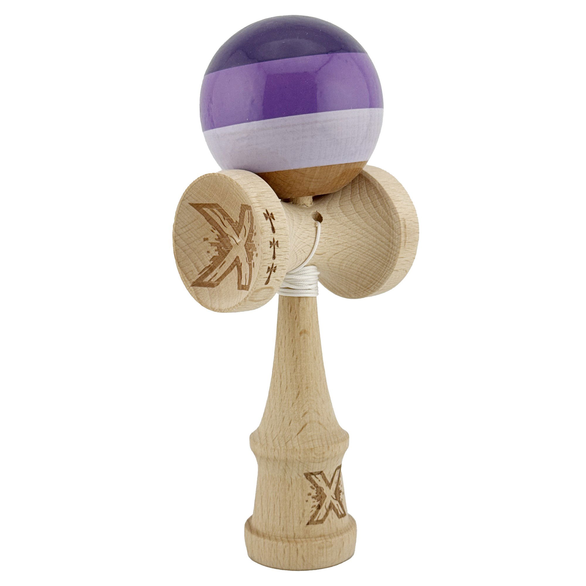 Kendama X Originala, Profesionala, Flippy, Big Cups V2, Super Sticky Legendary Cupe Mari, Rulment Metalic cu Ata 55 cm, Purpuriu/Mov/Lila [9]