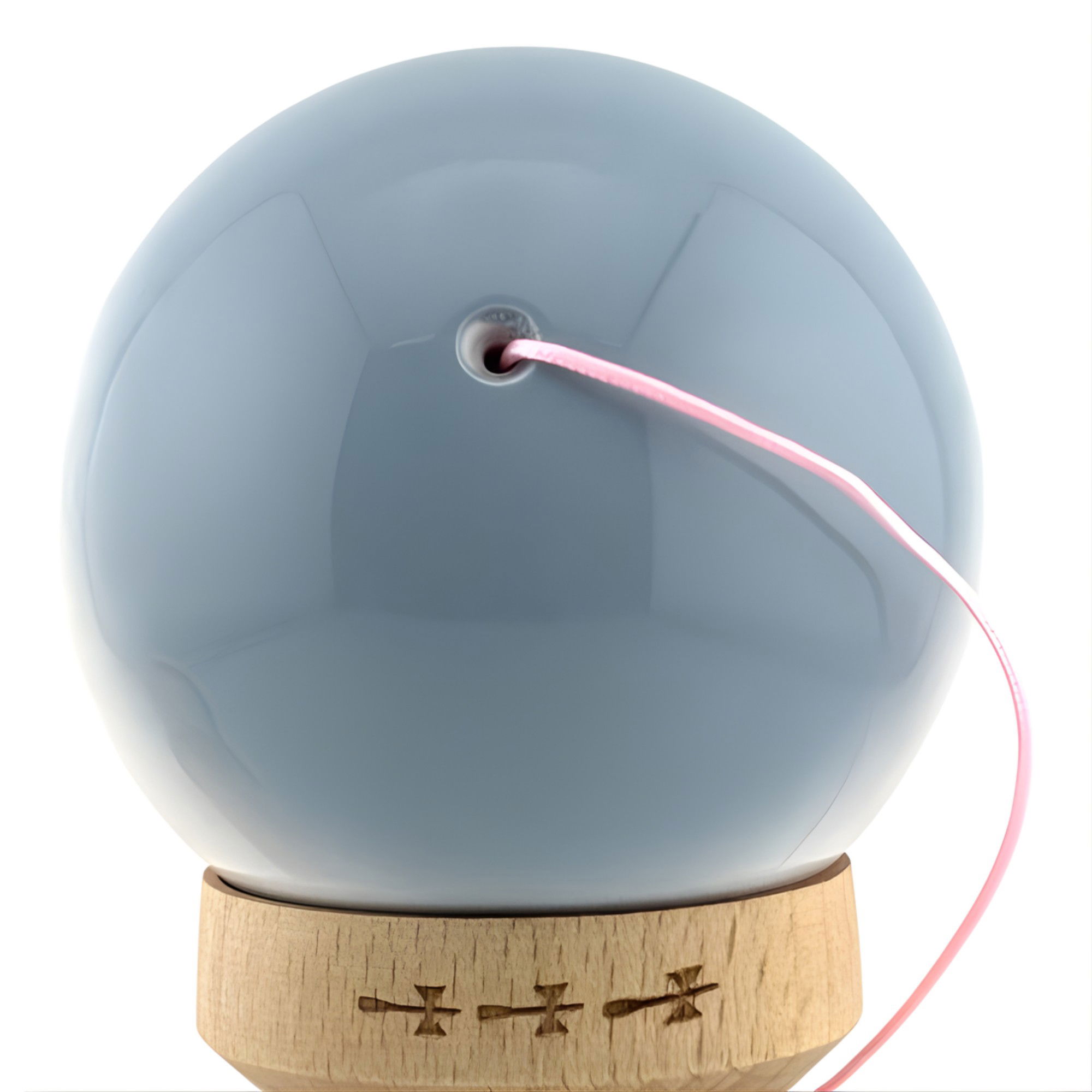 Kendama X Originala, Profesionala, Flippy, Big Cups V2, Super Sticky Cupe Mari, Rulment Metalic cu Ata 55 cm, Gradient Roz/Alb/Gri [4]