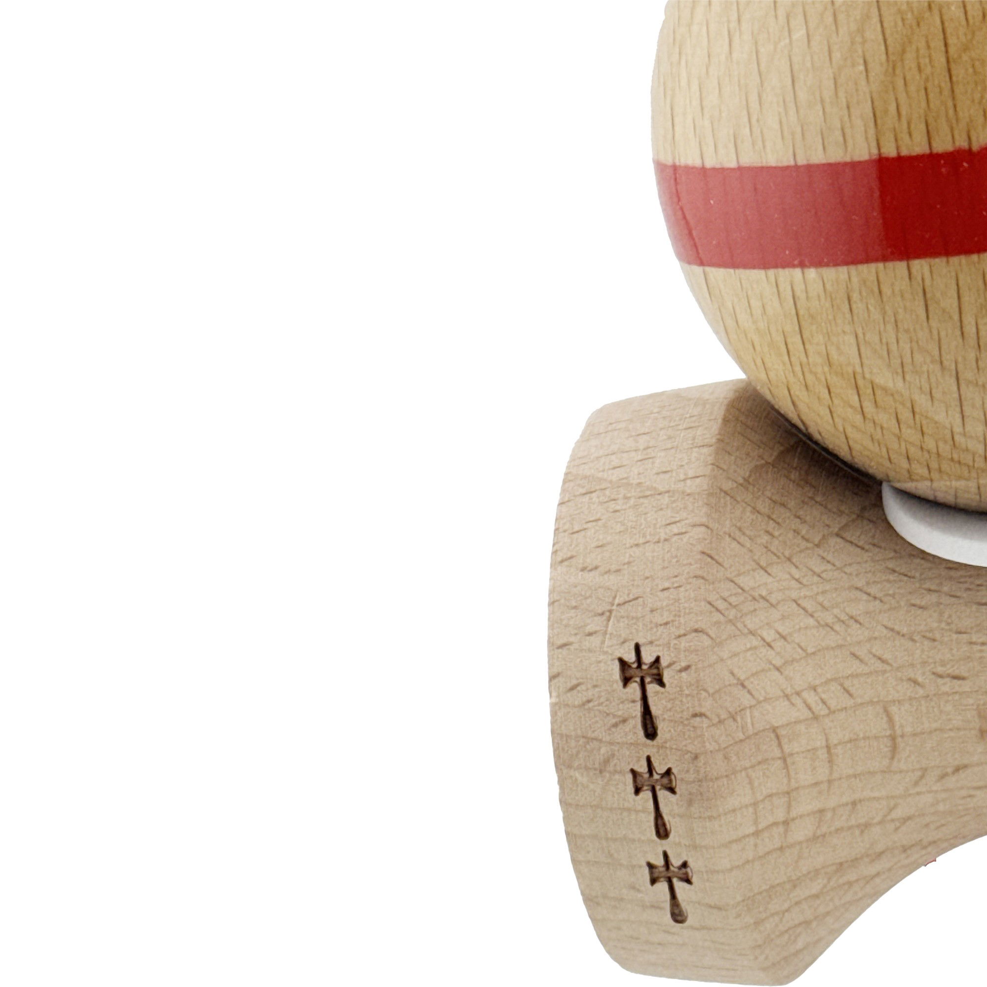 Kendama X Originala, Profesionala, Flippy, Super Sticky, Cupe Mari KING SIZE V3, Gaura in Baza, Rulment Metalic, din lemn 18 cm, Ata 62/65 cm, Original Rosu [8]