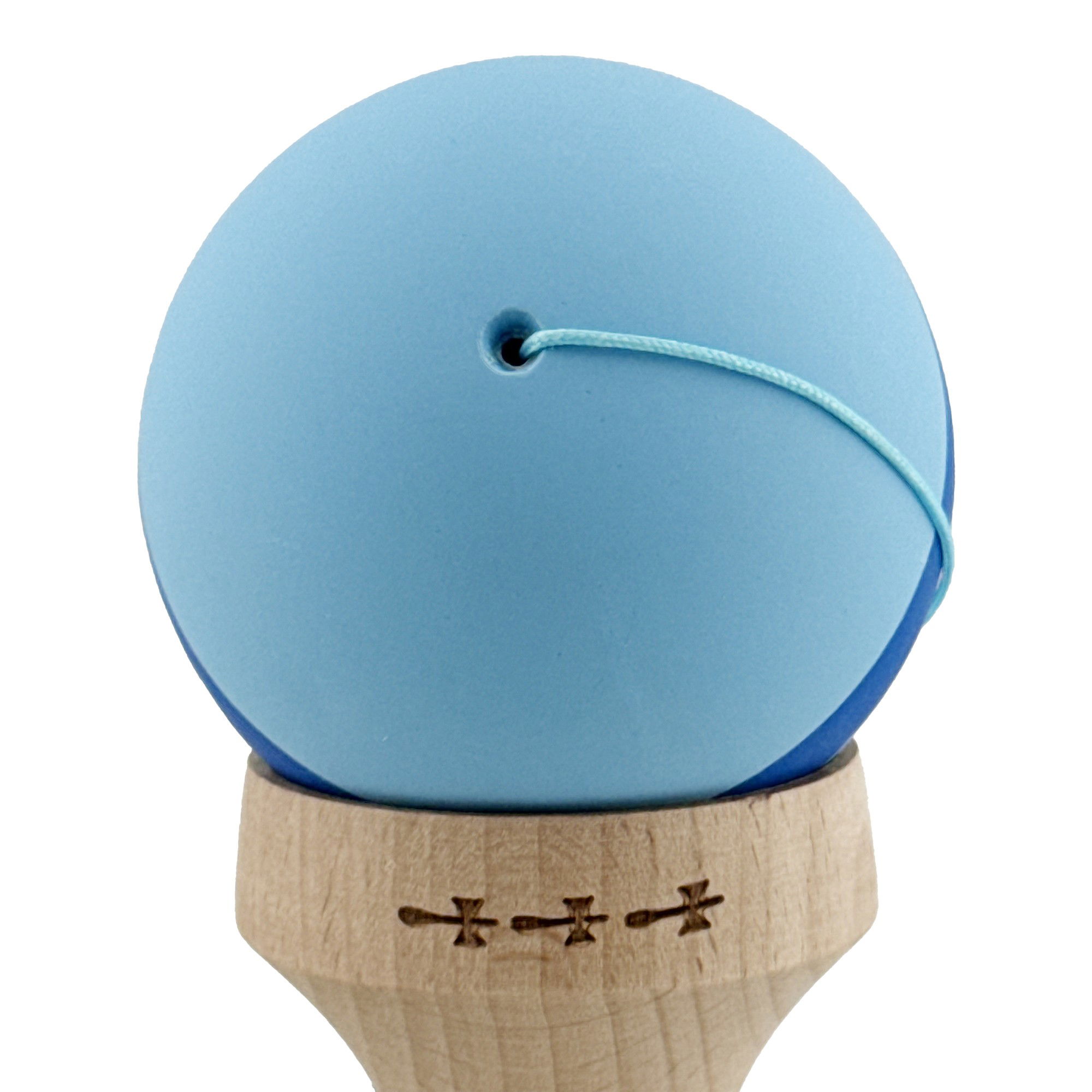 Kendama X Originala, Profesionala, Flippy, Cupe Mari KING SIZE V3, Rubber Grip, Gaura in Baza, Rulment Metalic, din lemn 18 cm, Ata 62/65 cm, M Bleu/Albastru/Bleu [10]