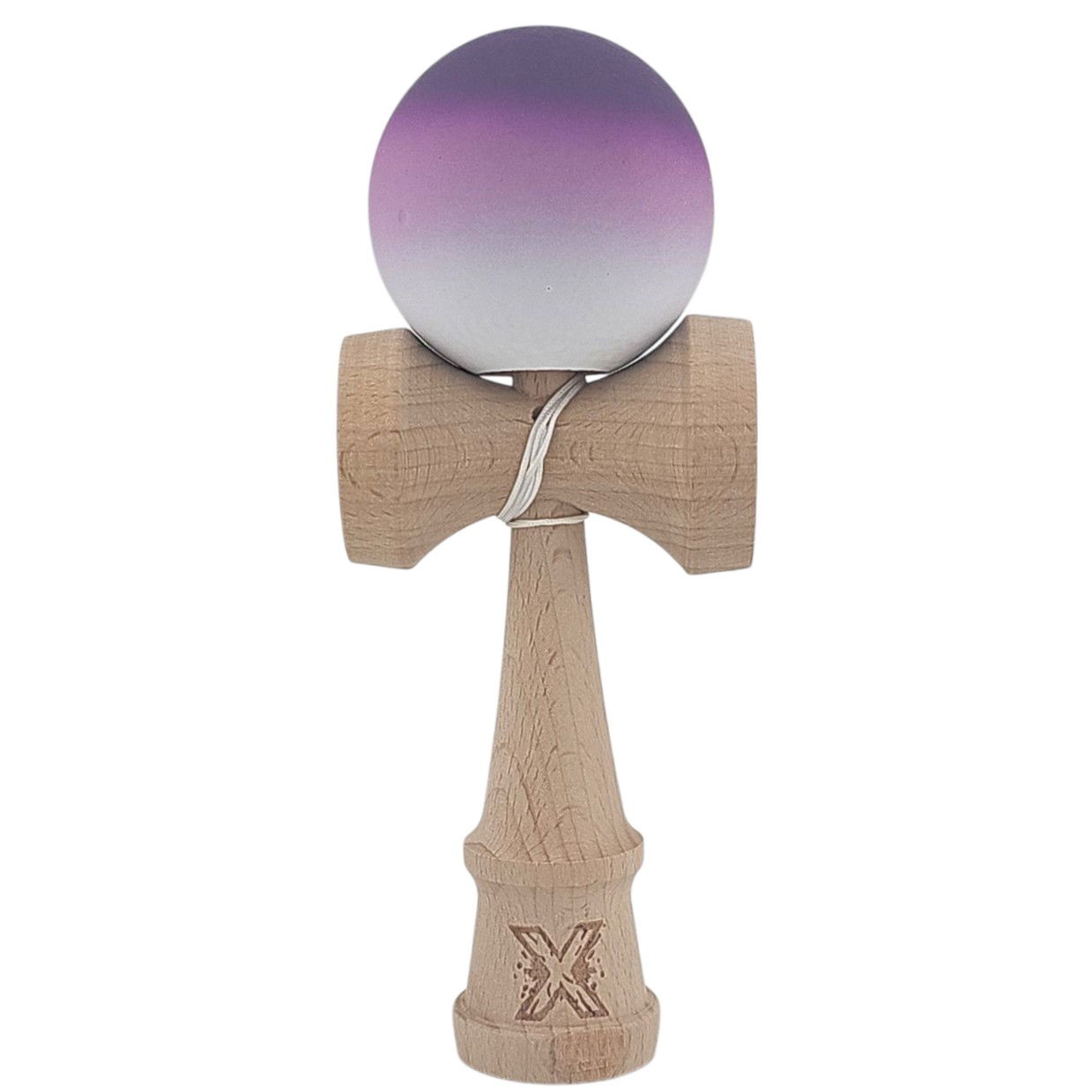 50 - 100 LEI - Kendama X Originala, Profesionala, Flippy, din Lemn, Rubber Grip, 18 cm, Negru/Maro/Alb