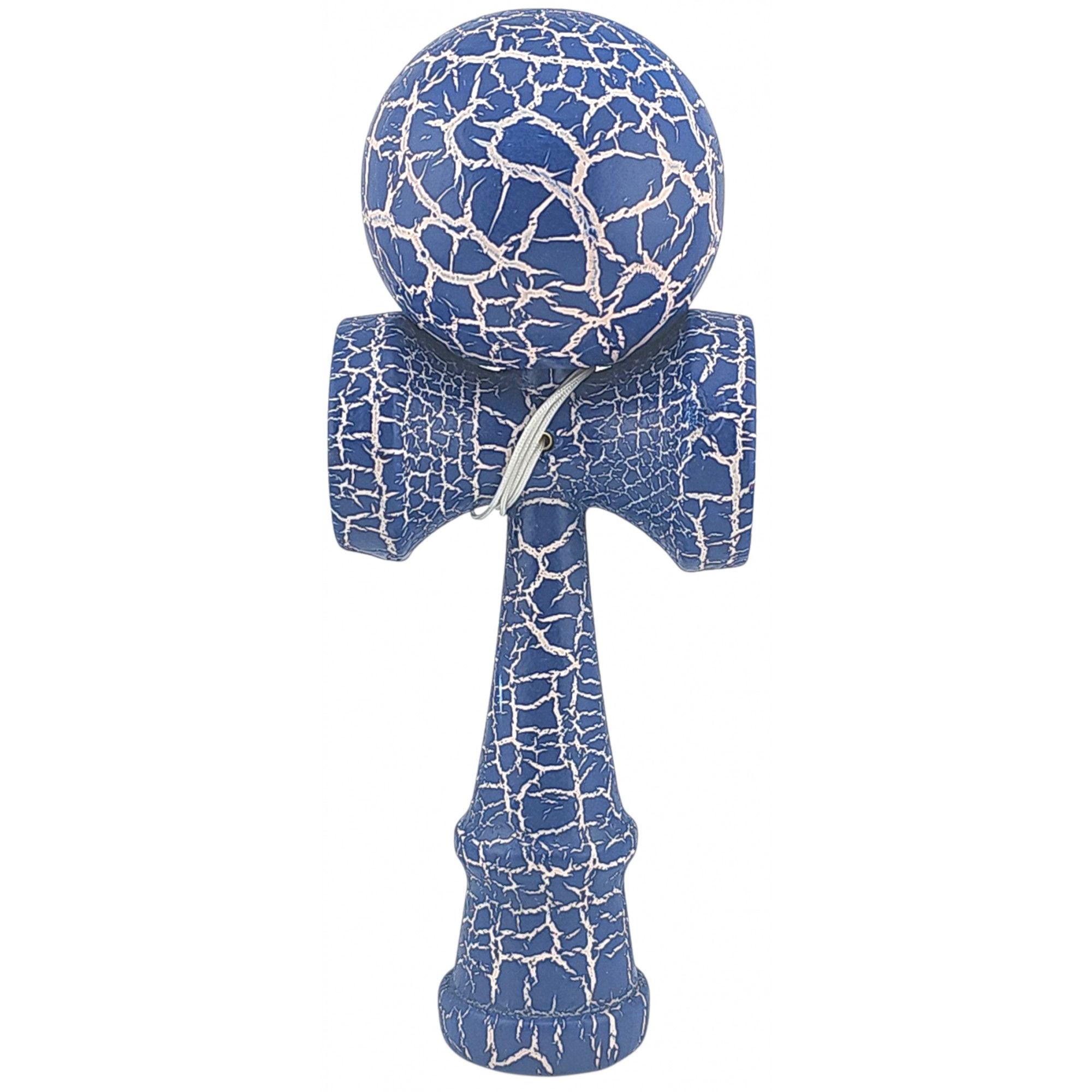 Kendama Cracked - Kendama X Originala, Profesionala, Flippy, Kendama Cracked, din Lemn - 18 cm, Albastru/alb